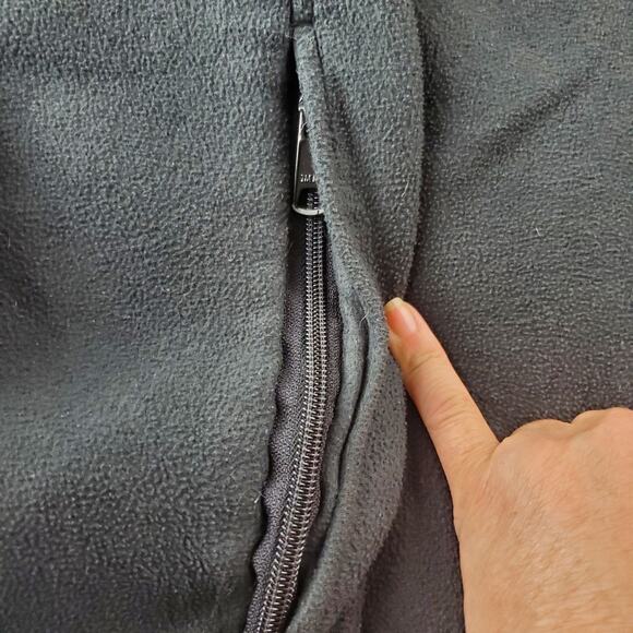 Columbia Men’s Fleece Jacket Medium Full Zip Black LOGO Comfort Soft & Warm - Picture 4 of 11